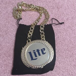 Miller lite fan chain necklace